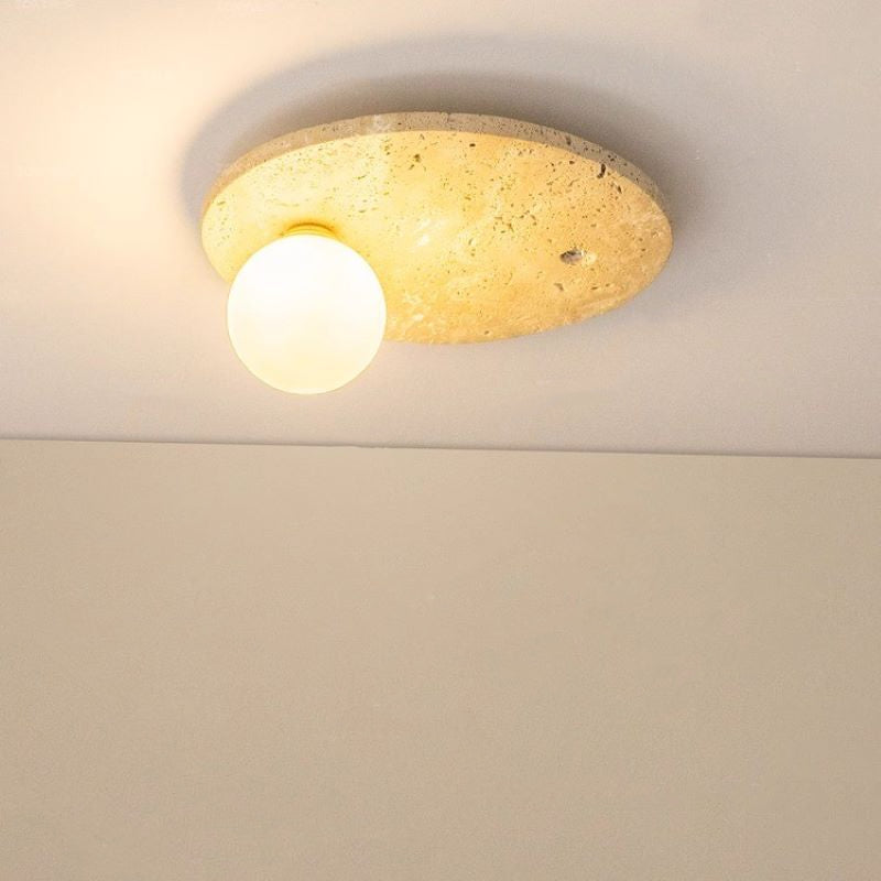 Arisha Modern Globe Glass Flush Mount Ceiling Light Living Room