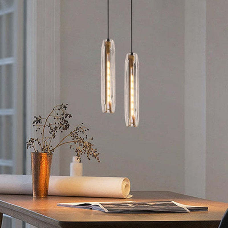Arisha Brass Designer LED Glass Pendant Lamp - image 14