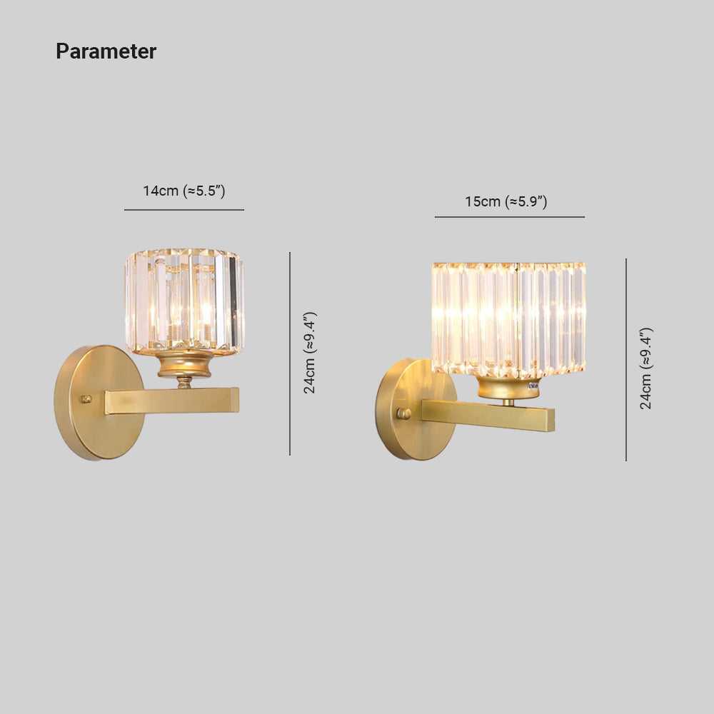 Arisha Modern Indoor Wall Lamp Crystal Living Room Bedside Bedroom