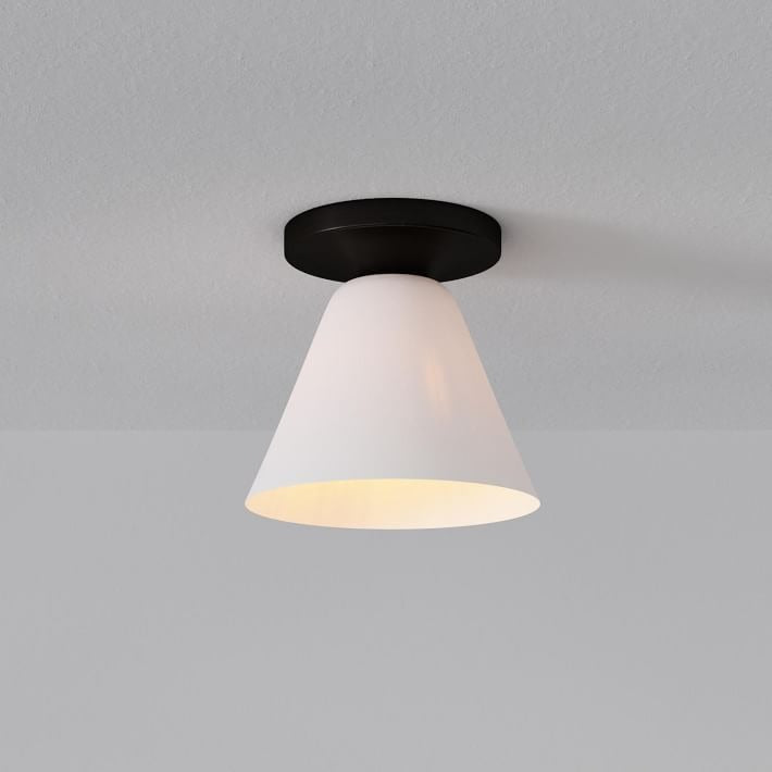 Cone Flush Mount Glass Ceiling Light Modern