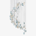 Cascading Contemporary Glass Chandelier