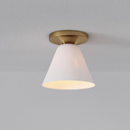 Cone Flush Mount Glass Ceiling Light Modern