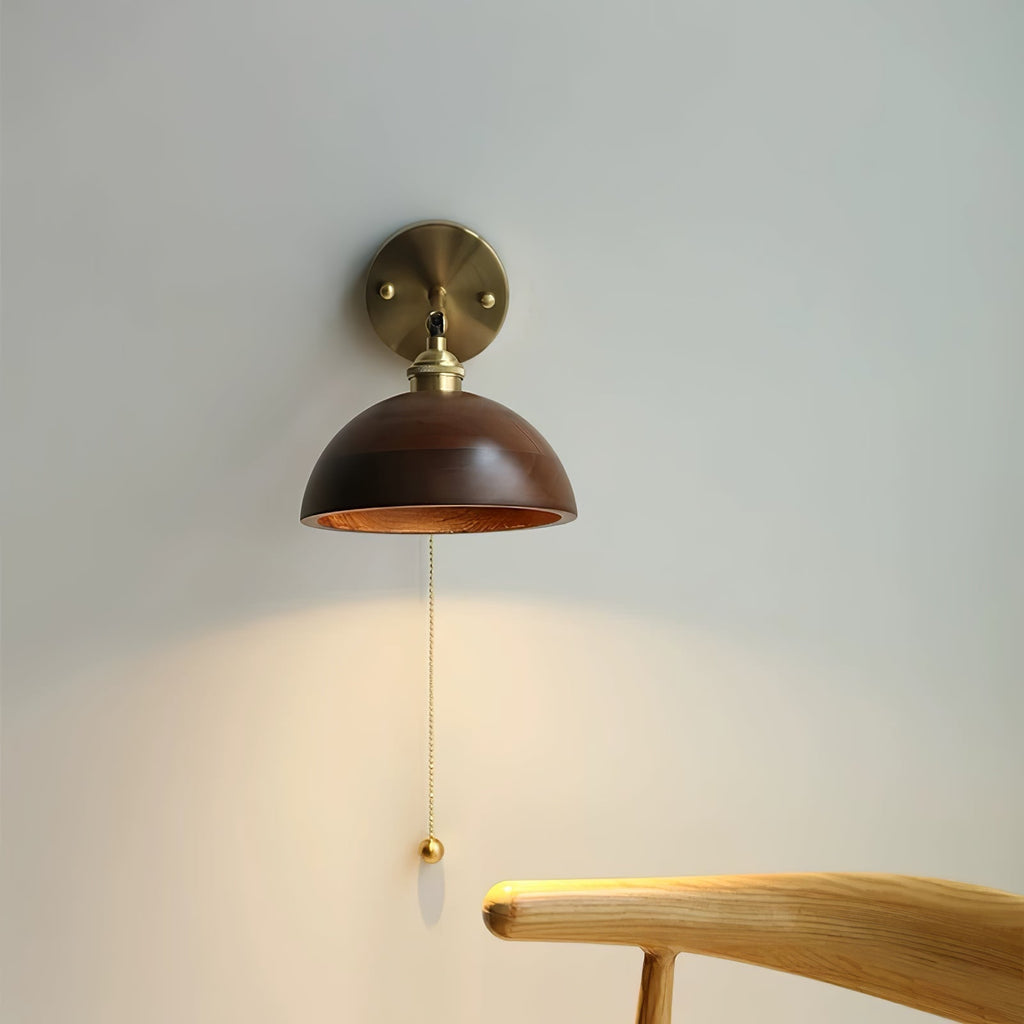 Muto Vintage Pull Chain Switch Wall Lamp Plug-IN /Hardwire