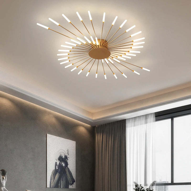 Arisha Fireworks Flush-Mount Ceiling Light Living Room - image 2