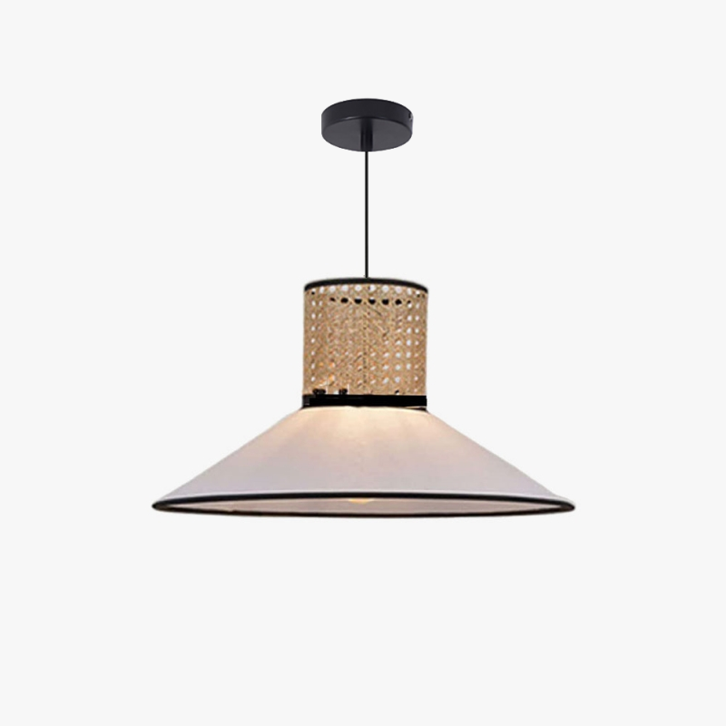 Ritta Modern Rattan FabricPendant Light