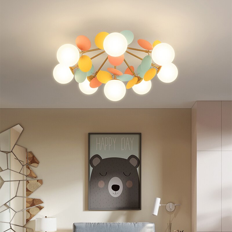 Aria Multicolored Flower Branch Chandelier Living Room