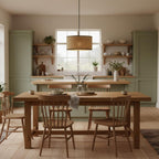 Rowan Linen Drum Pendant Light Transitional Living