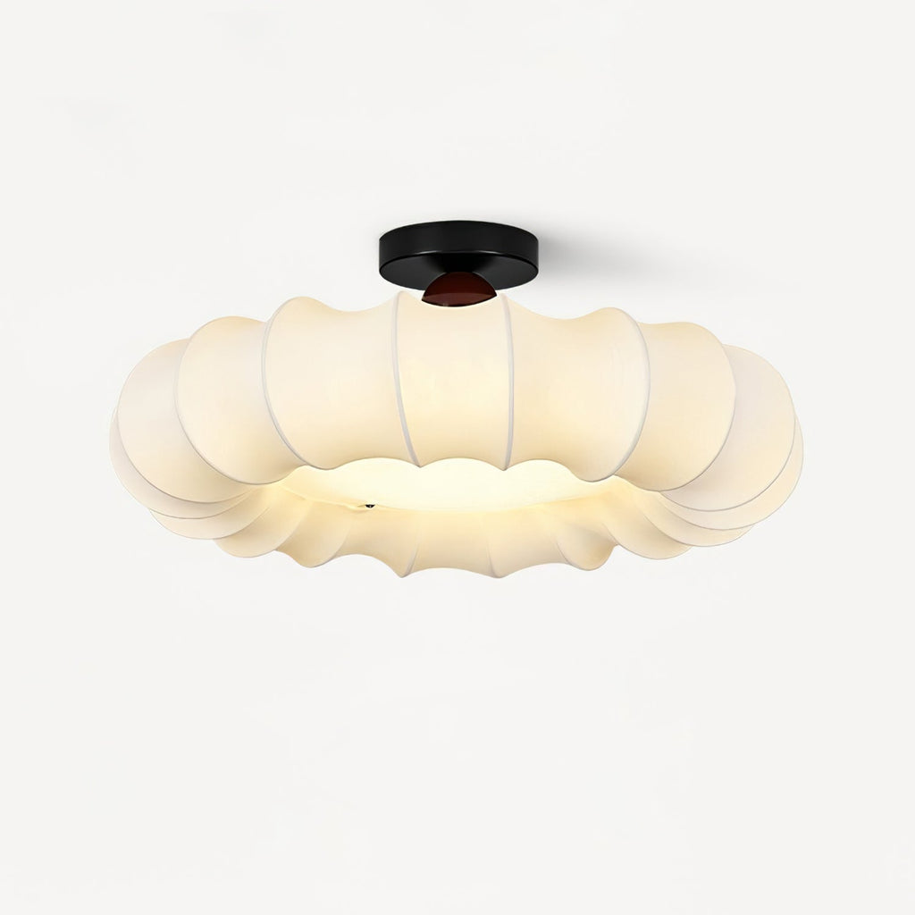 Cloudelle Modern Fabric & Wood Ceiling Light
