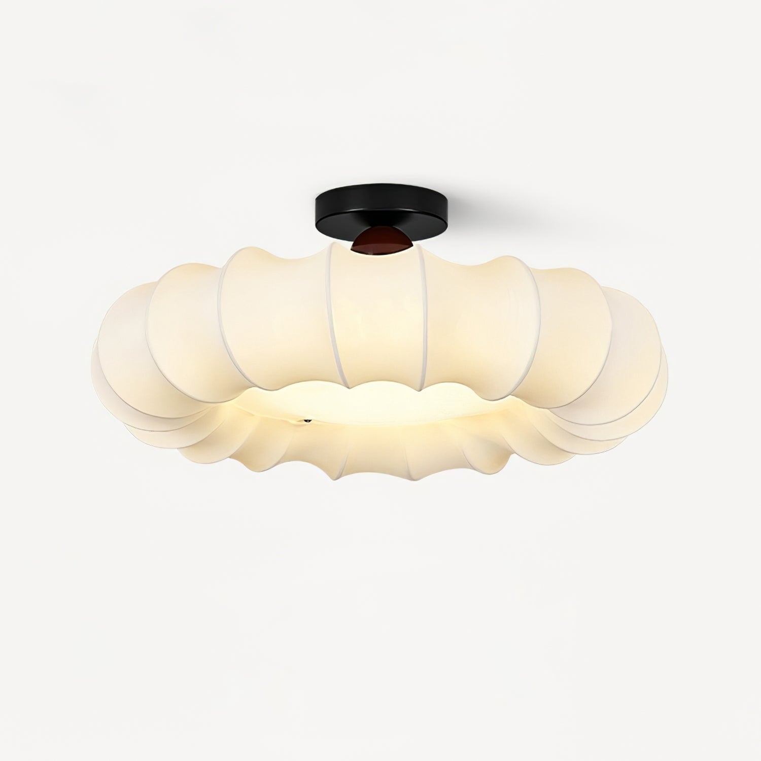 Cloudelle Modern Fabric & Wood Ceiling Light