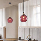 Valentina Colorful Glass Ball Pendant Light Water Ripple Living Room - image 3
