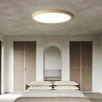 Muto Modern Wood Round Flush Mount Ceiling Lights Living Room