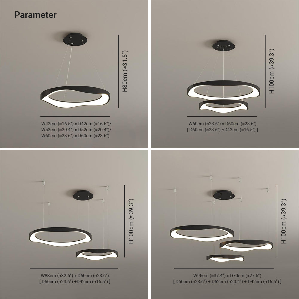 Arisha Pendant Light Rond Modern Light Switchable Dining Room