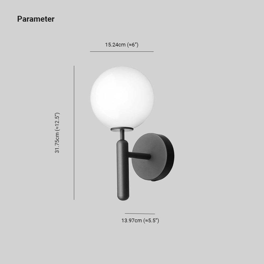 Valentina Wall Lamp Modern Globe Glass Hallway