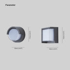 Ray Modern Round Rectangular Acrylic Outdoor Wall Lamp