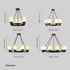 Silva Retro Glass Chandelier for Living Room