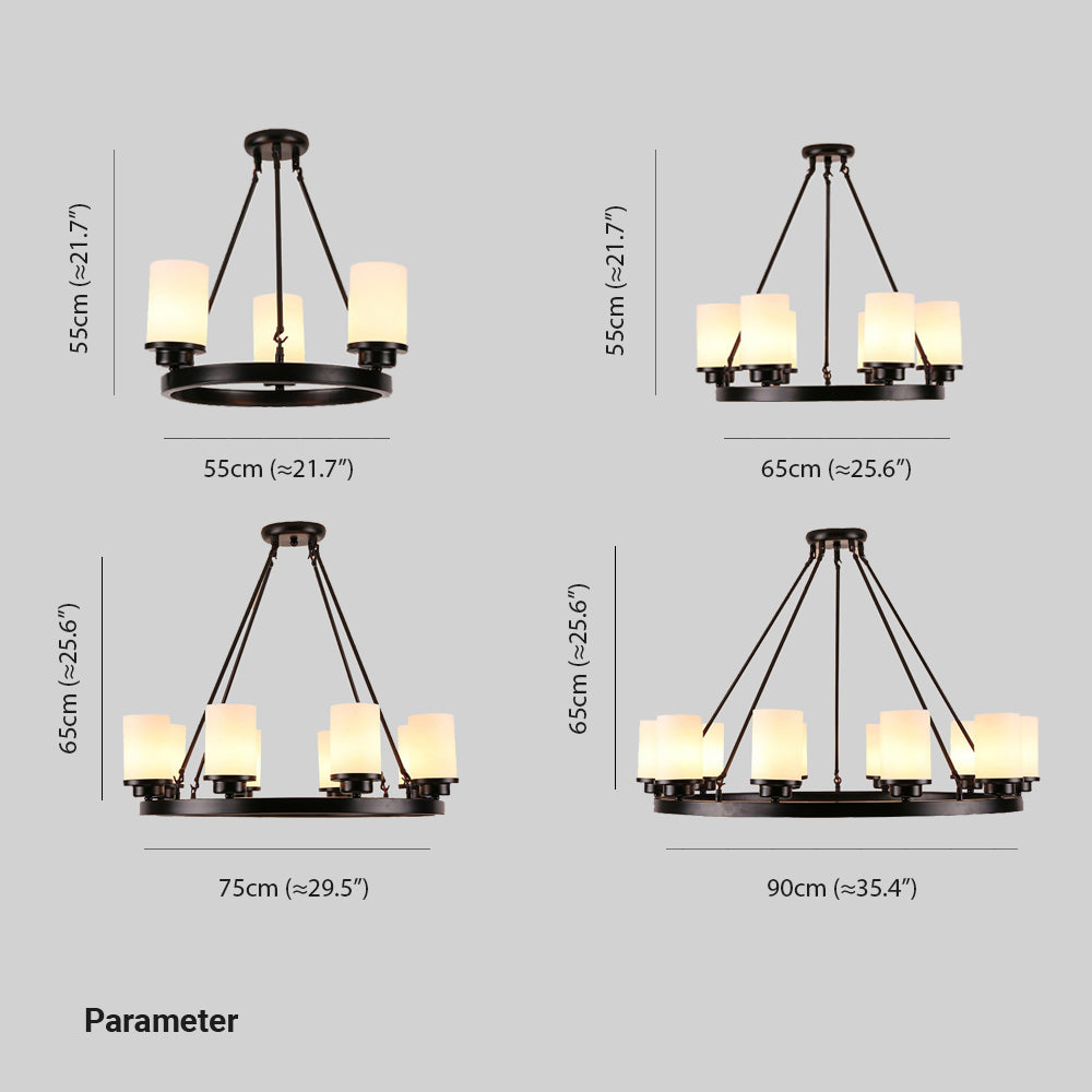 Silva Retro Glass Chandelier for Living Room