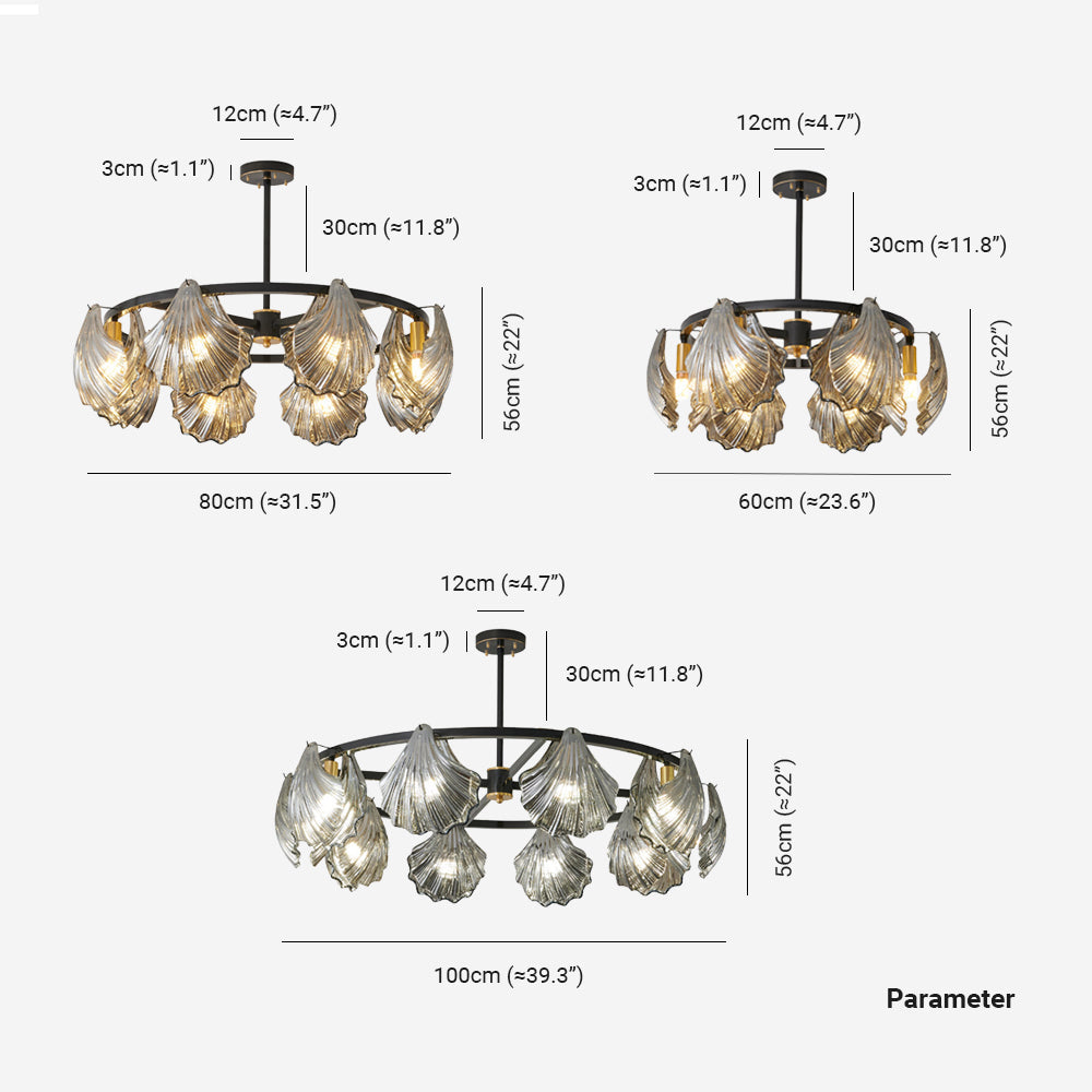 Kristy Modern Annular And Glass Pendant Light