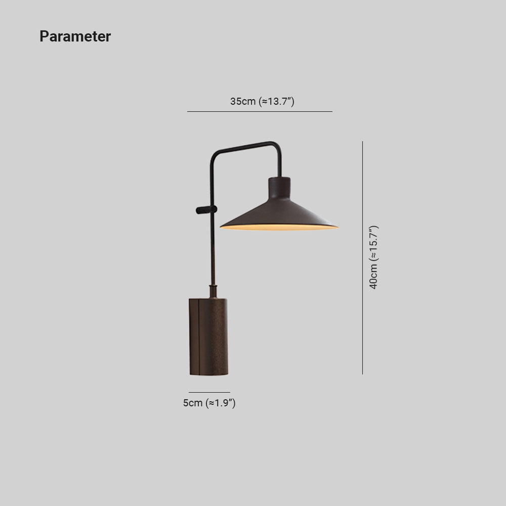 Arisha Modern Minimalist Wide Cone Shape Outdoor Waterproof Wall Lamp