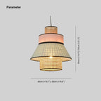 Ritta Fabric/Rattan Pendant Light, 2 Style