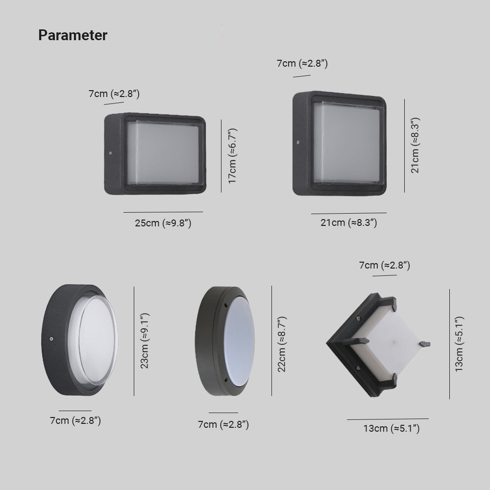 Ray Modern Flush Mount Ceiling Light Acrylic Square Round
