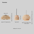 Hermes Rattan Pendant Light 3 Style