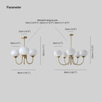 Aria Retro Art Deco Globe Chandelier