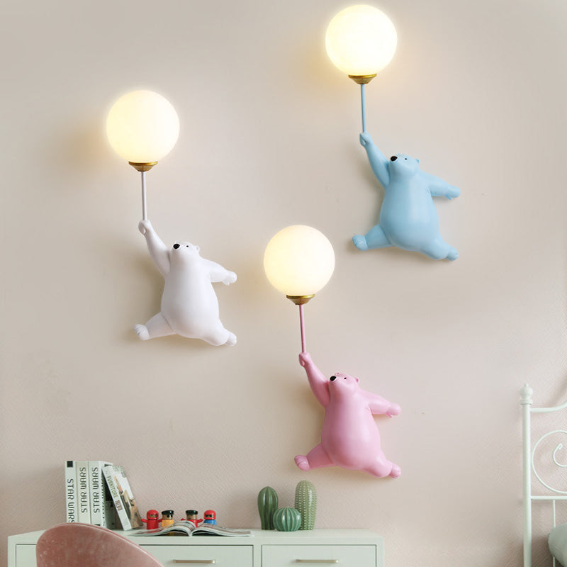 Aria Wall Reading Lamp Bear Balloon Children Bedroom/Bedside/Study