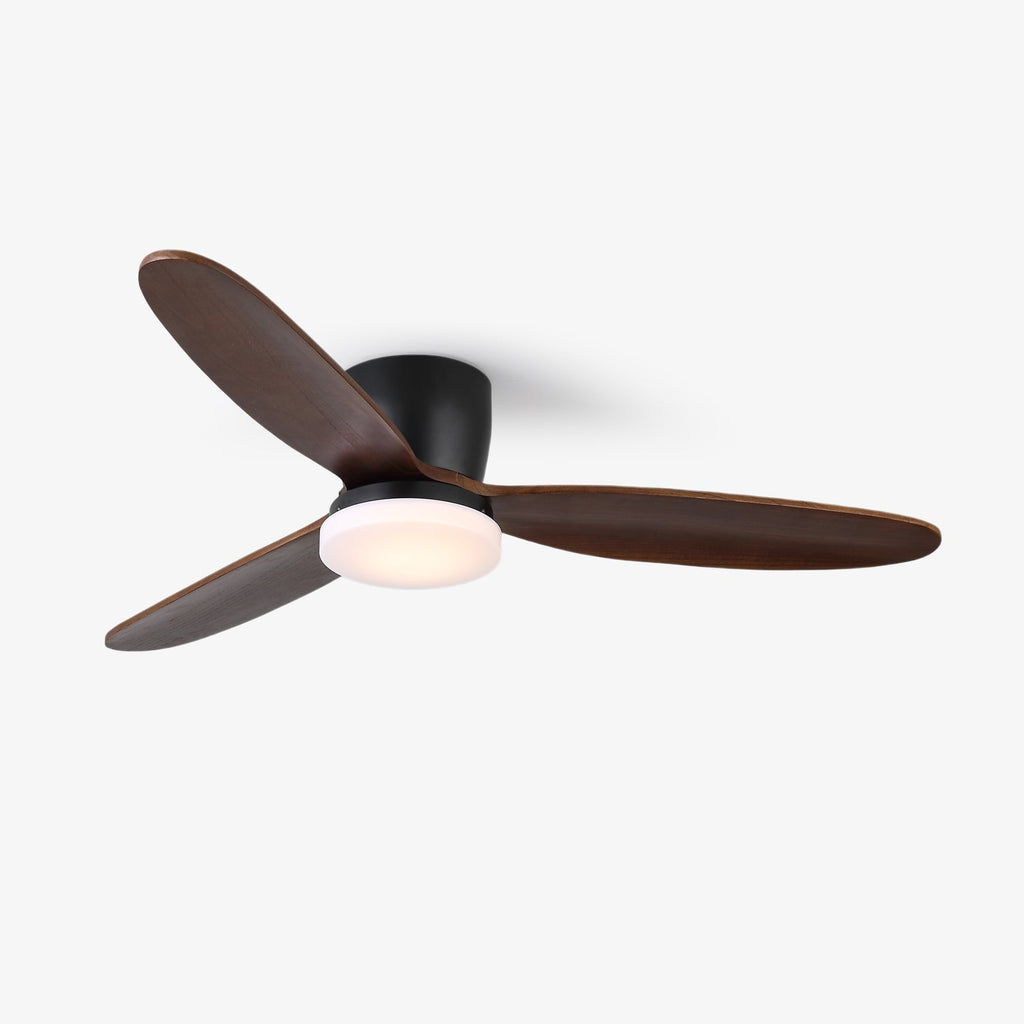 Nocturnus Minimalist Wooden Ceiling Fan Light
