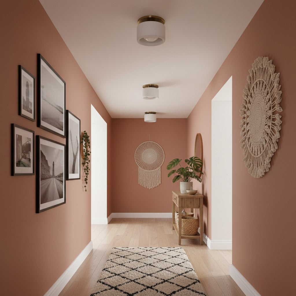 Kiln Porcelain Drum Ceiling Light
