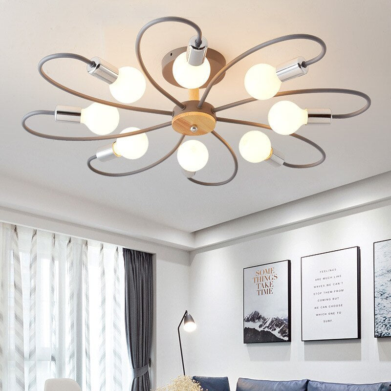 Arisha Elegant Glass Flush Mount Ceiling Light