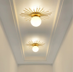 Solara Ceiling Lamp Brass Starburst Glam Modern
