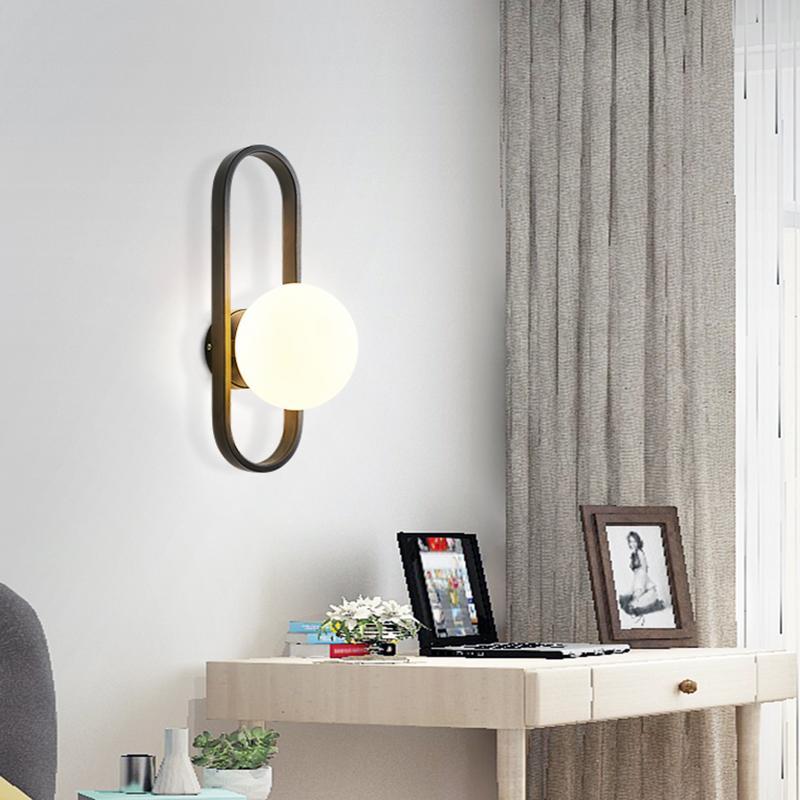 Valentina Modern Globe Bedside Wall Lamp Mount for Bedroom & Reading Room