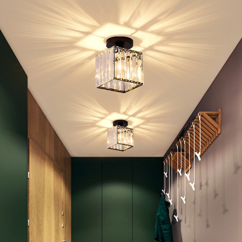 Arisha Modern /Crystal Flush Mount Ceiling Light, 3 Colors