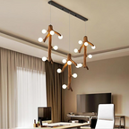 Epoch Nordic LED Chandelier Wood Living Dining Room Bedroom
