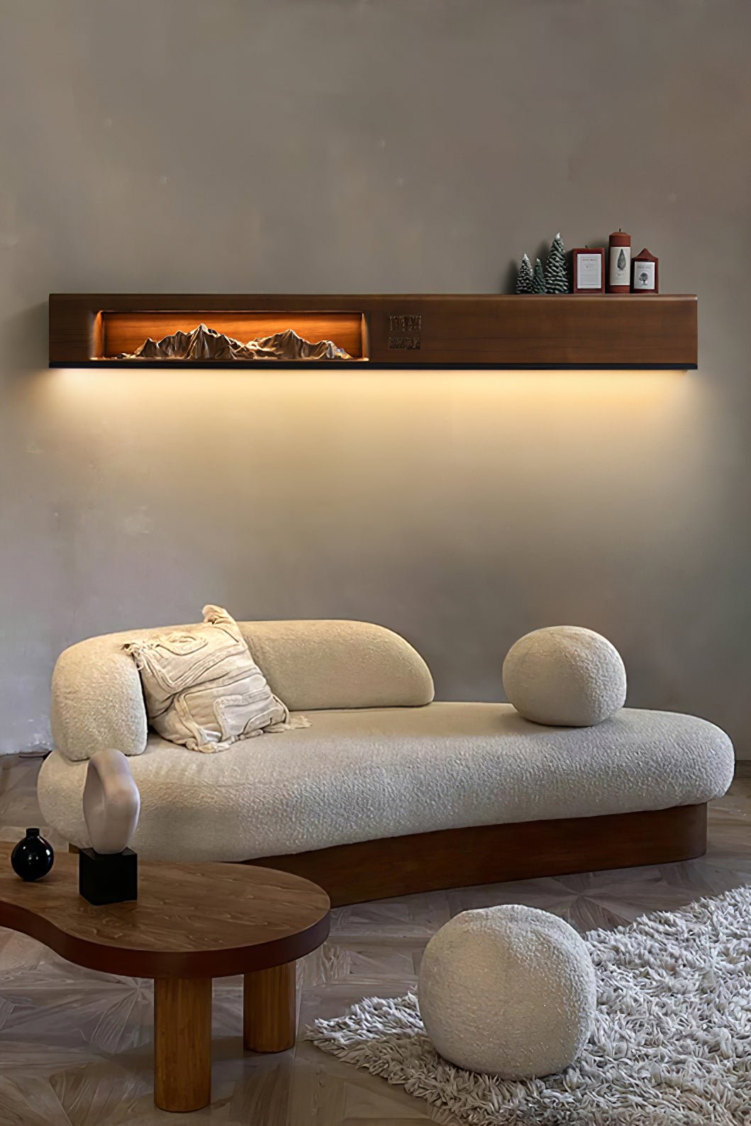 Mountain Modern Acrylic & Wood Wall Light