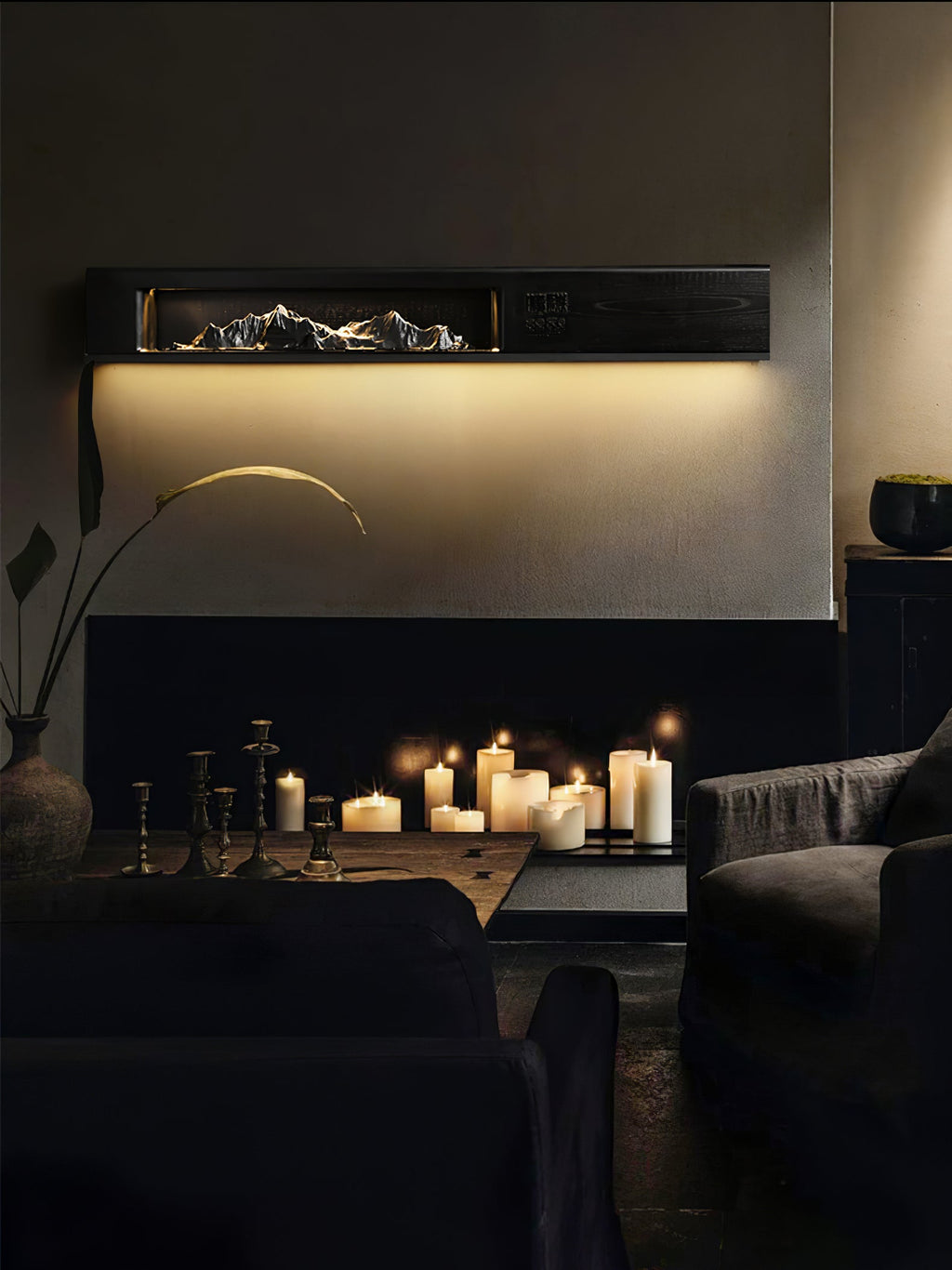 Mountain Modern Acrylic & Wood Wall Light