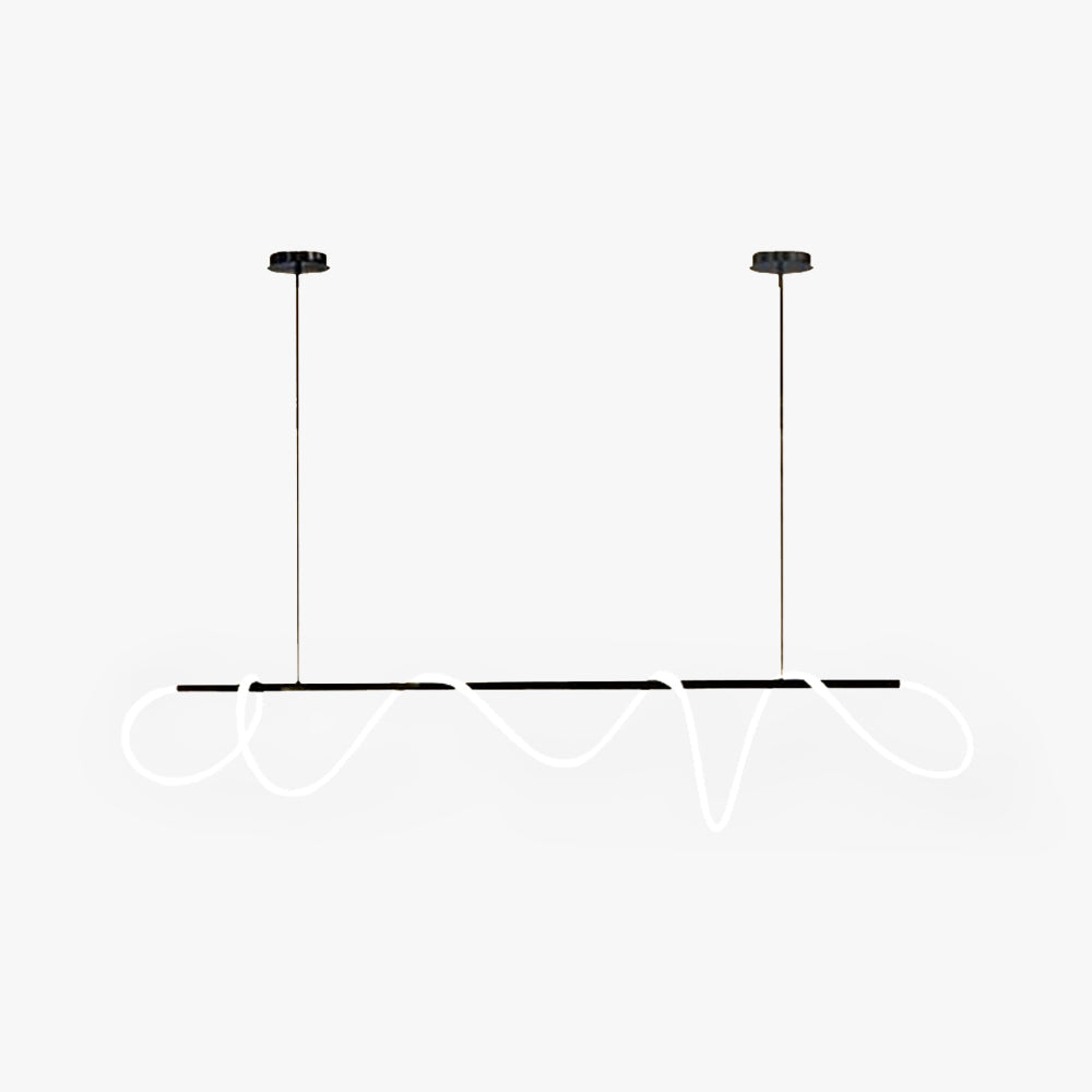 Arisha Curved & Linear Semi Flush Mount Ceiling Light
