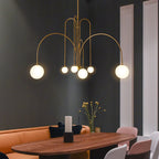 Aria  Glass Pendant Light Black Red Gold