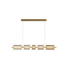 Arisha Modern Nordic Linear Copper Glass Pendant Light Brass