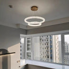 Kristy Art Deco Chandelier, & Crystal, 1/2/3 Ring