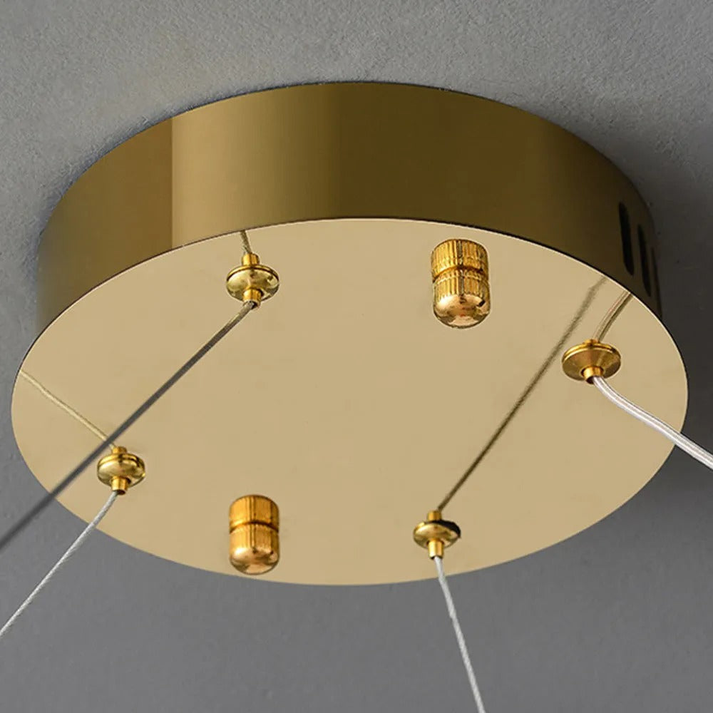 Kristy Modern Luxury Round Glass Chandelier