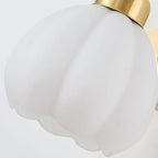 Arisha Nordic Flower Glass Wall Lamp Ivory Bedroom