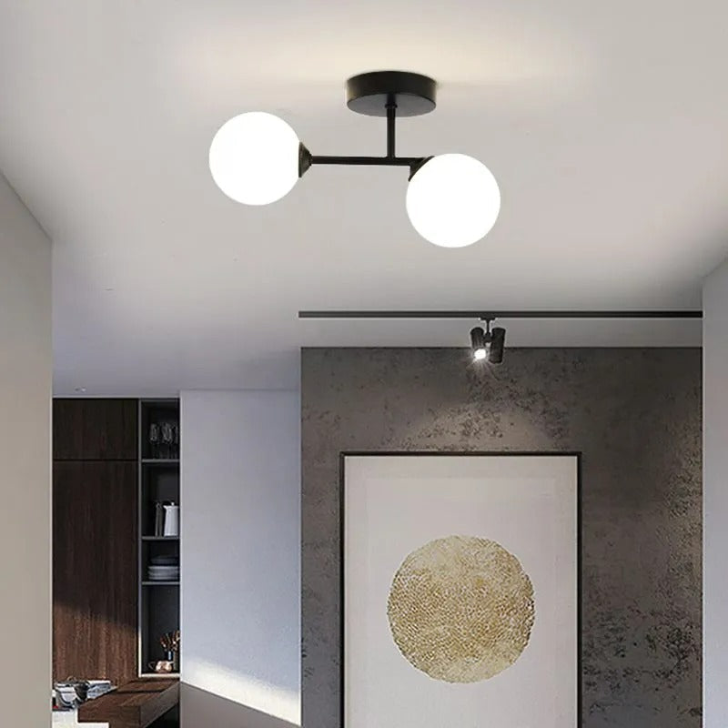 Valentina Semi-Flush Mount Ceiling Light, 2 Color, 12"