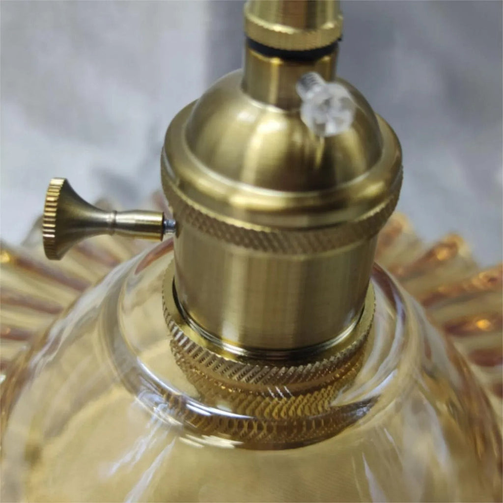 Valentina Retro LED Flower Pendant Light Glass Dining Room