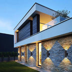 Ray Minimalist Double-headed LED Outdoor Wall Lamp Glass Garden Corridor