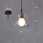 Arisha Minimalist Geometric Glass Pendant Light, Dining Room