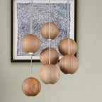 Muto Pendant Light Globe Minimalist Cluster Wood Kitchen Island