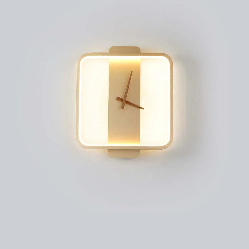 Valentina Arisha Square Clock & Acrylic Wall Lamp