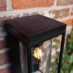 Ray Modern Rectangular Solar Waterproof Glass Outdoor Wall Lamp