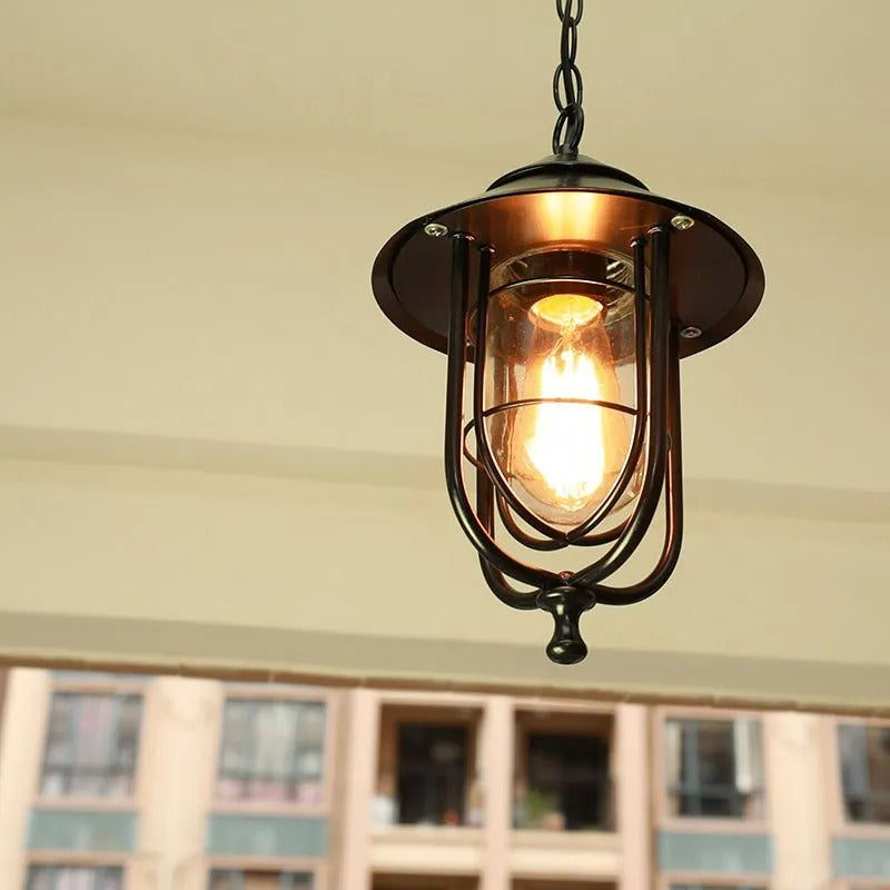 Epoch Retro Lantern Pendant Light Bronze